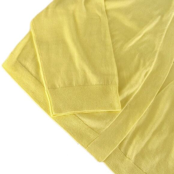 Talbots Women's Yellow Classic Dress Shrug Knit Bolero Sweater Jacket Size XL - Picture 3 of 7